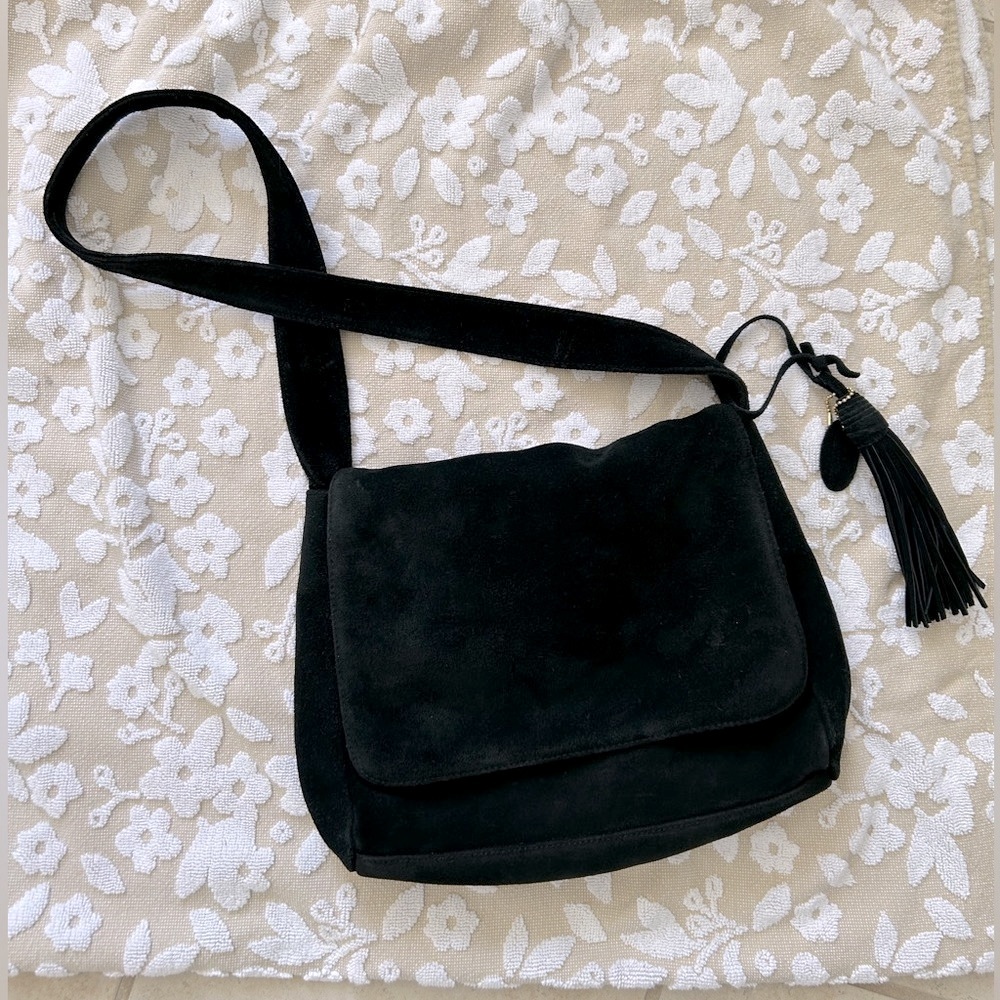 Real suede shoulder bag